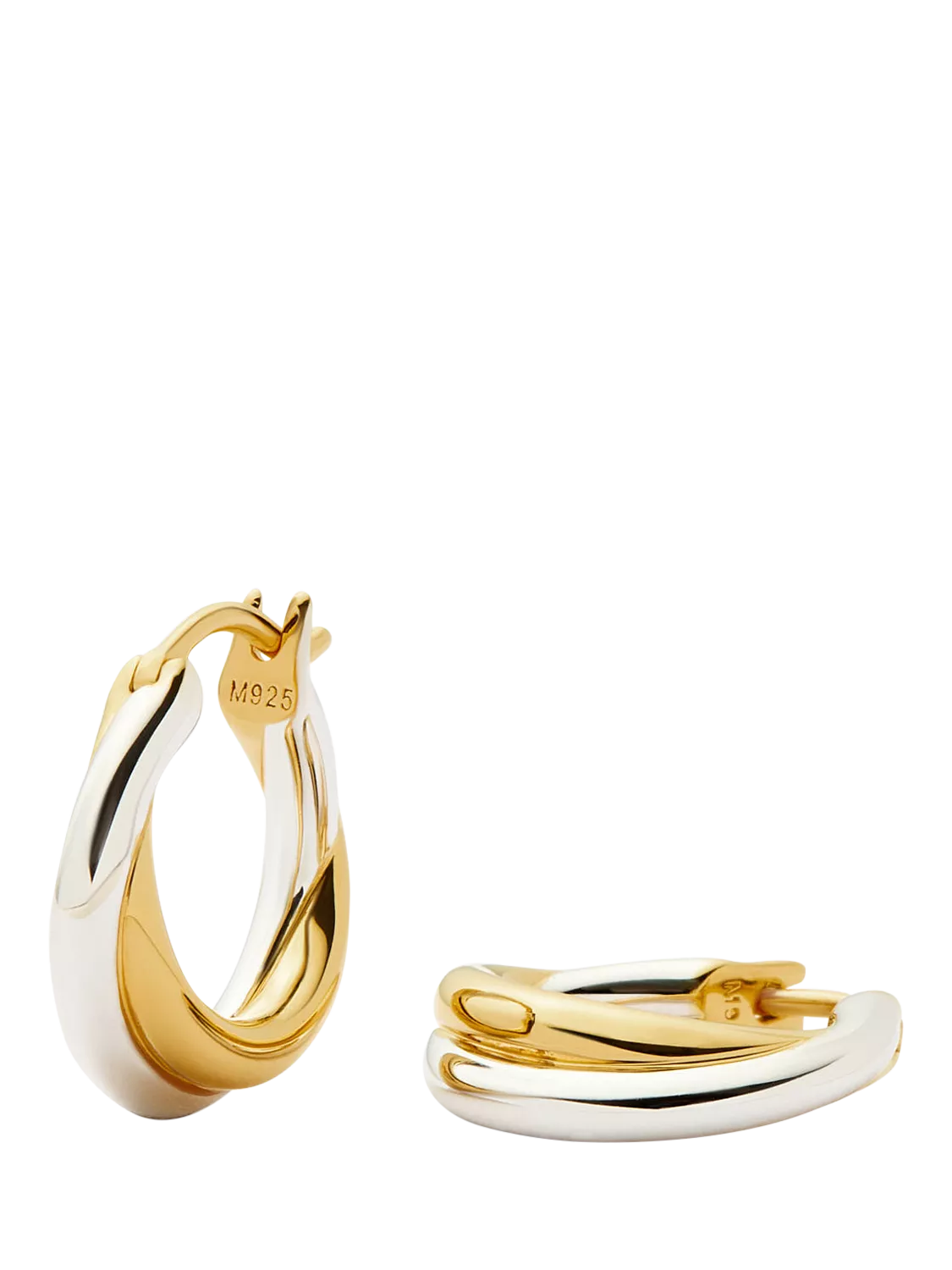 Missoma Lucy Williams Entwine small hoop earrings gold silver - British product