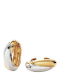 Missoma Lucy Williams Chunky Medium Entwine Hoop Earrings mixed metal, imported from the UK