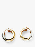 Missoma Lucy Williams Chunky Medium Entwine Hoop Earrings mixed metal, imported from the UK
