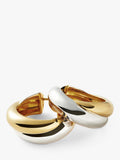 Missoma Lucy Williams Chunky Medium Entwine Hoop Earrings mixed metal, imported from the UK
