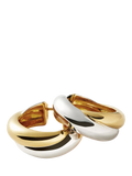 Missoma Lucy Williams Chunky Medium Entwine Hoop Earrings mixed metal, imported from the UK