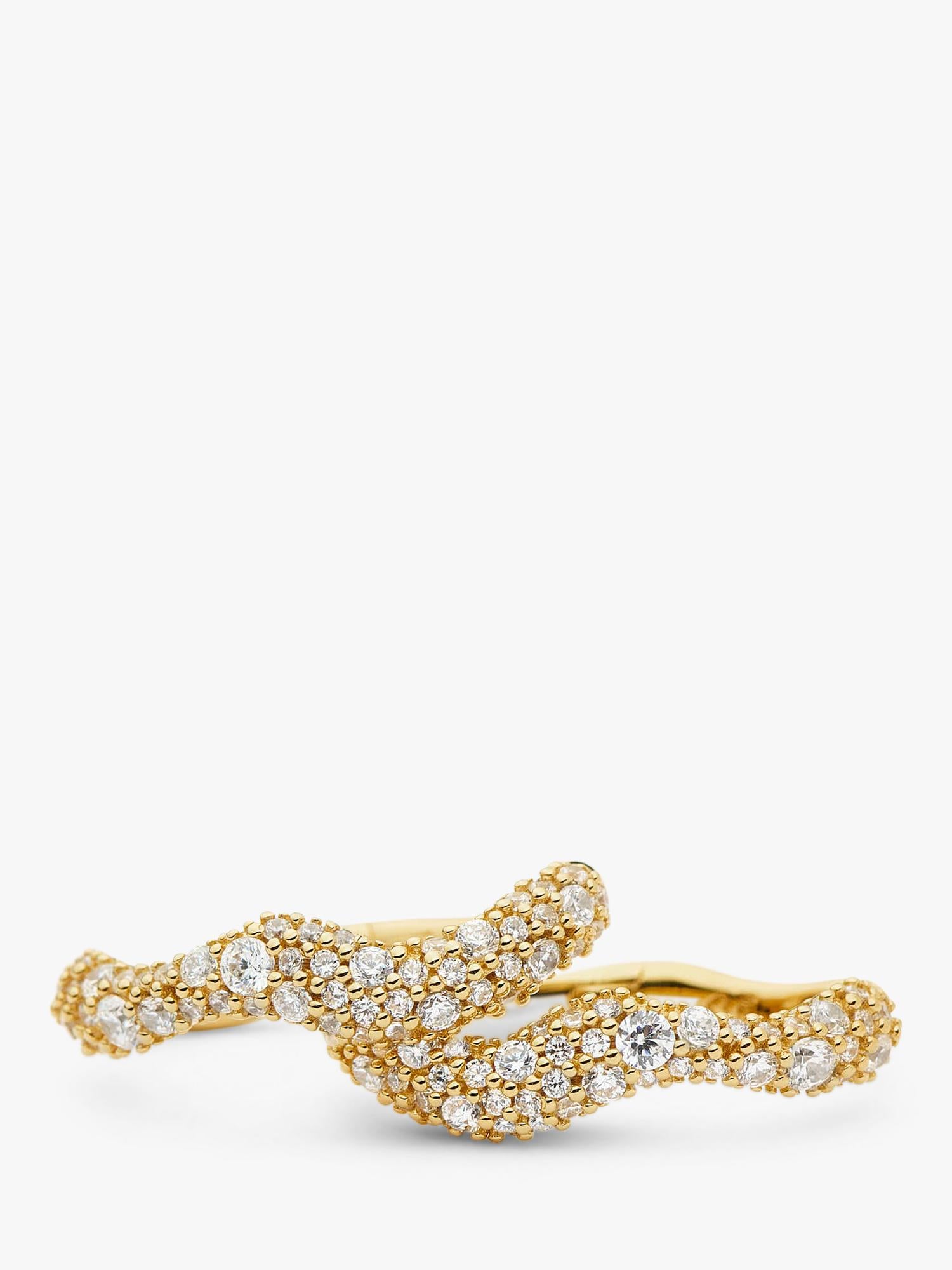 Missoma Molten Snow Hoop Earrings with cubic zirconia, imported from the UK