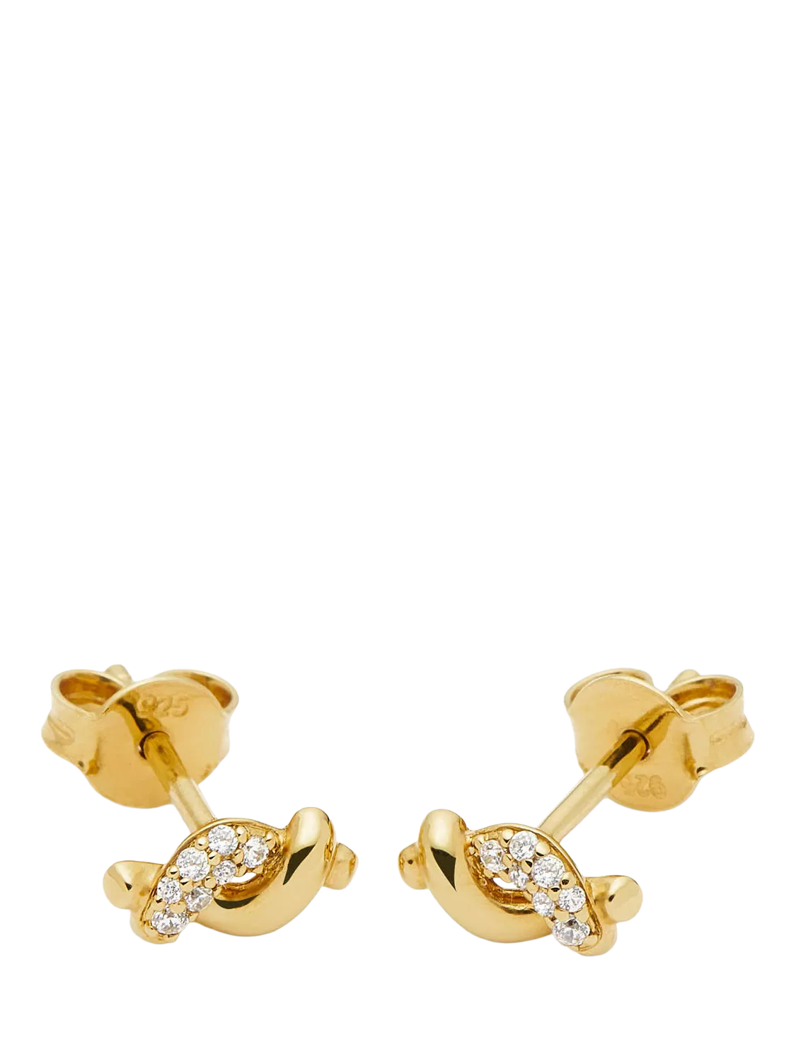 Missoma Molten Snow gold stud earrings, imported from the UK