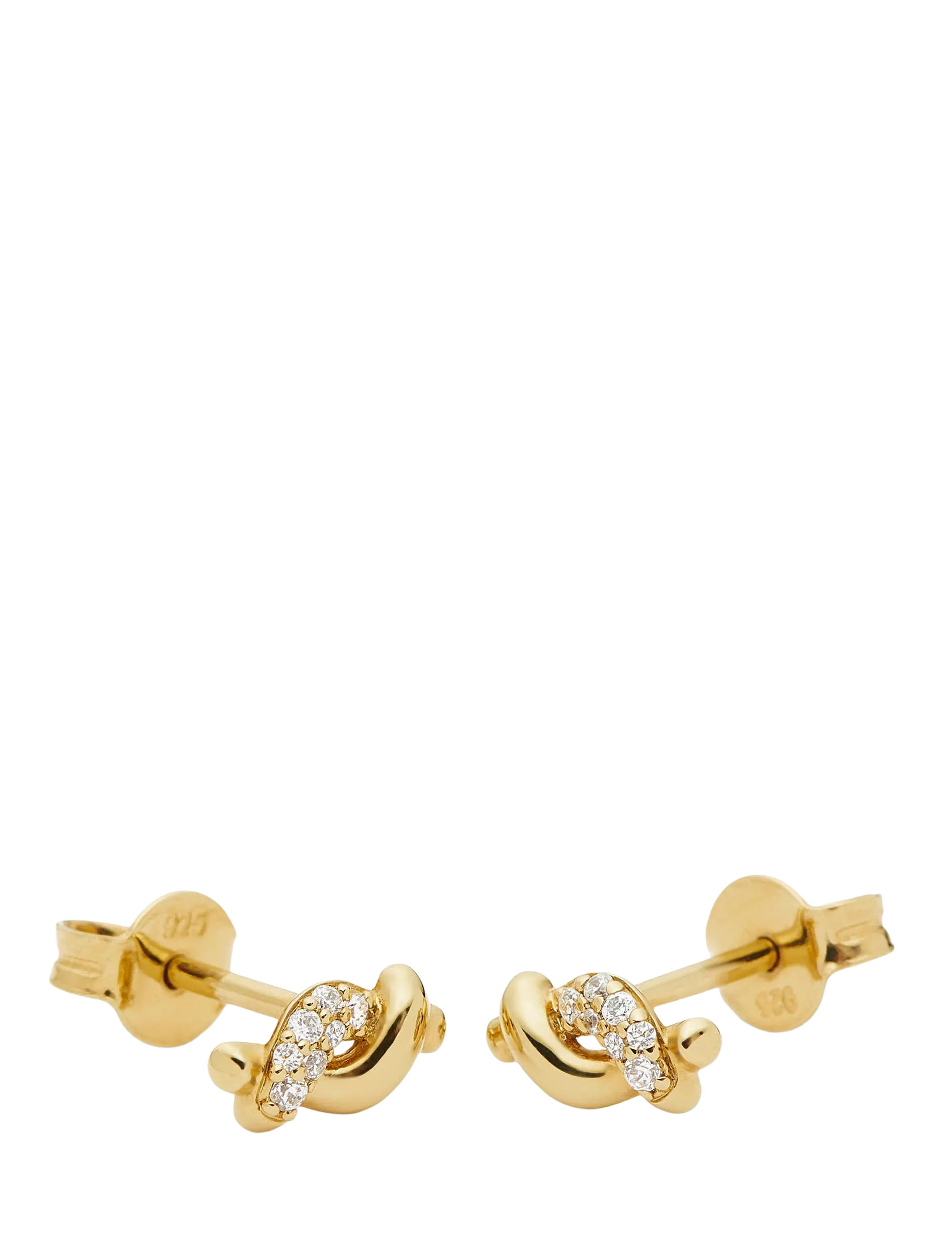 Missoma Molten Snow gold stud earrings, imported from the UK