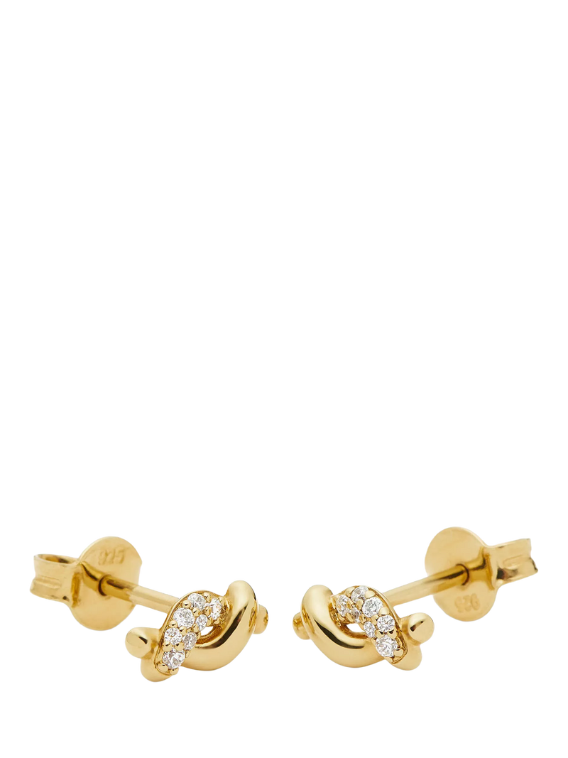 Missoma Molten Snow gold stud earrings, imported from the UK