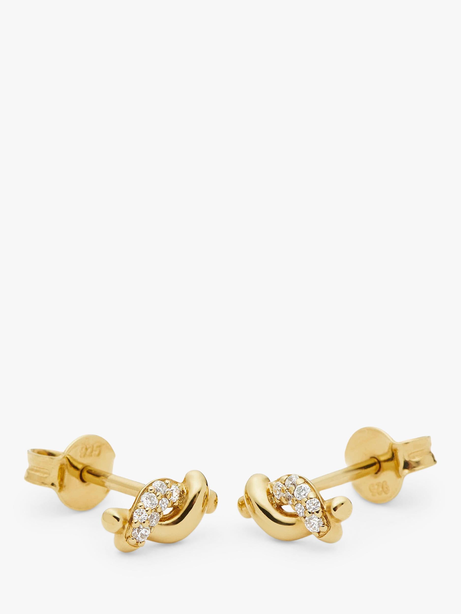 Missoma Molten Snow gold stud earrings, imported from the UK