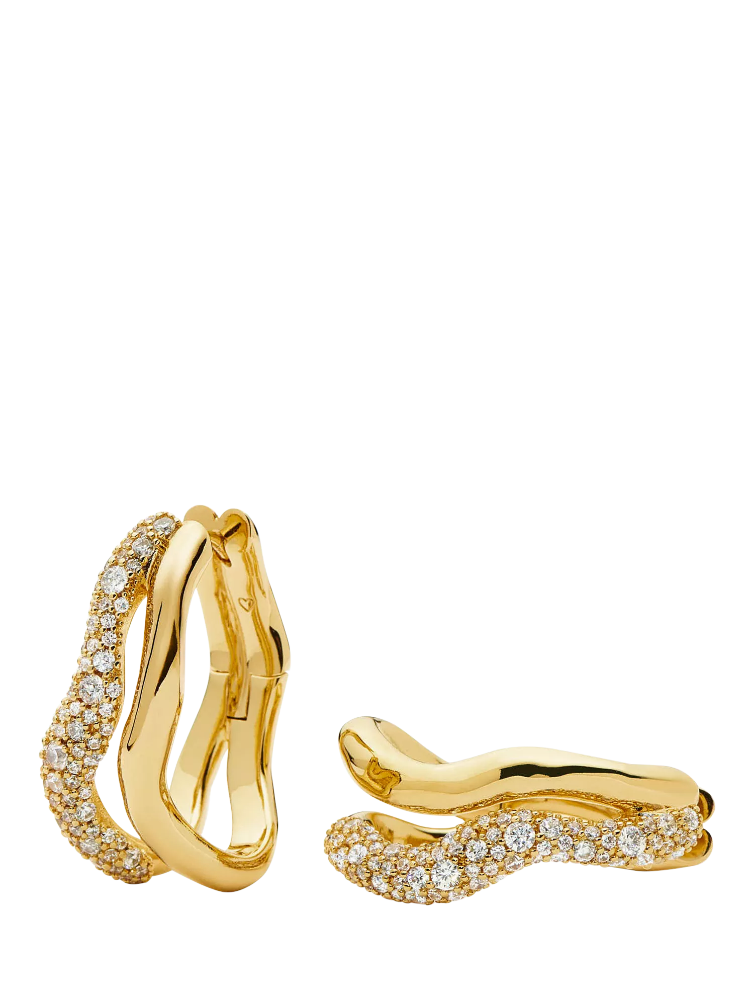 Missoma double hoop earrings gold medium, imported from the UK