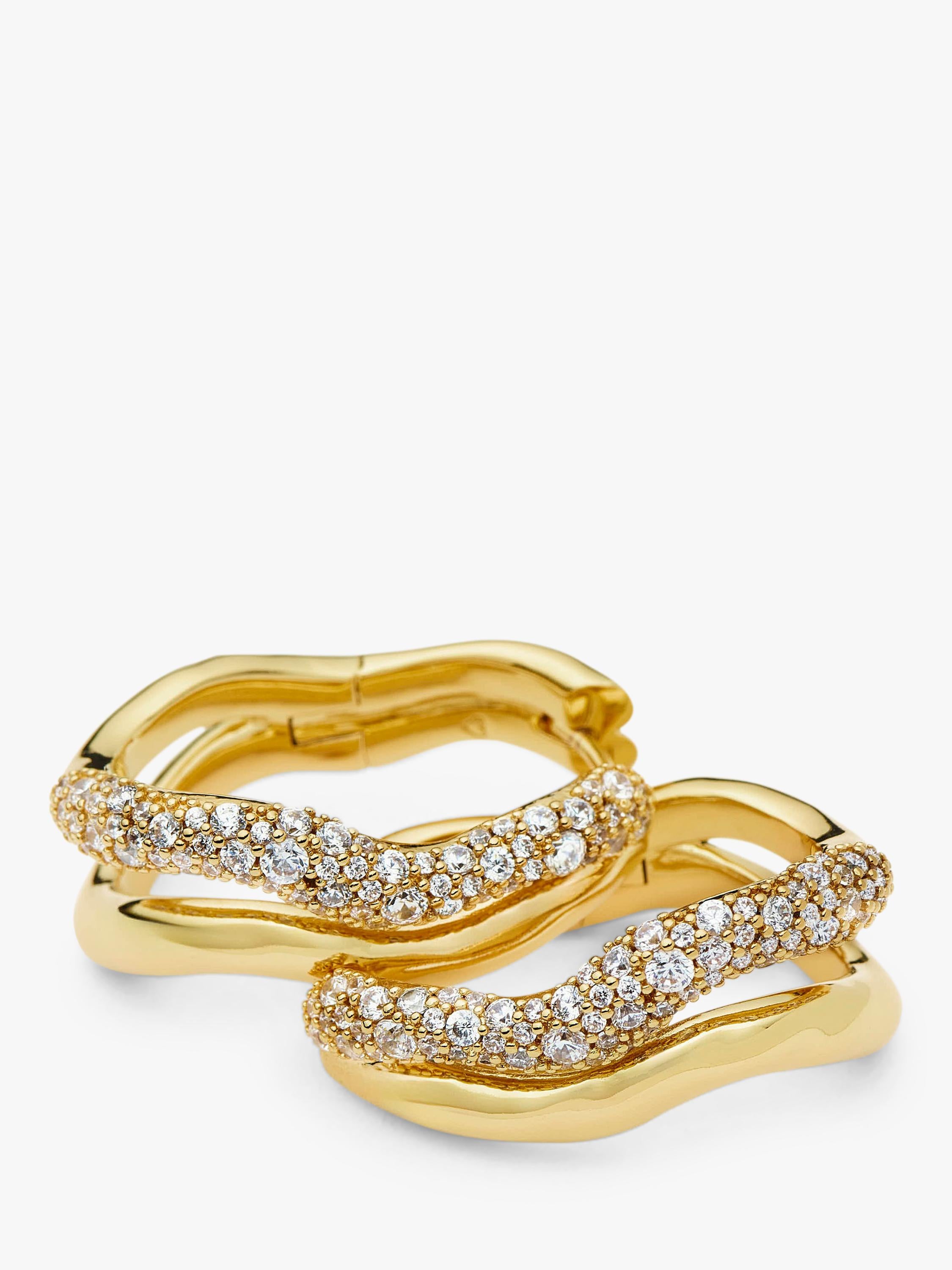 Missoma double hoop earrings gold medium, imported from the UK
