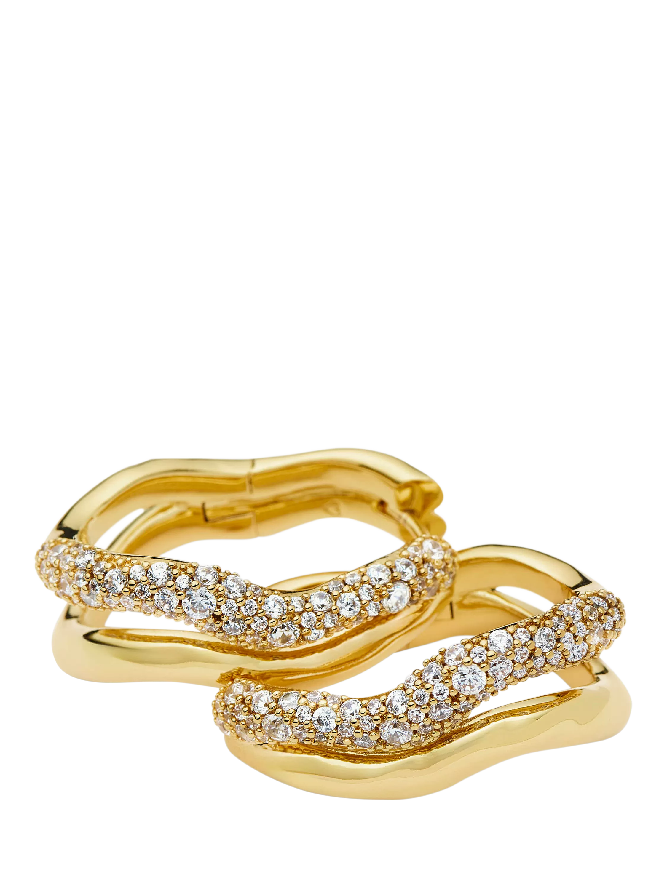 Missoma double hoop earrings gold medium, imported from the UK