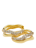 Missoma double hoop earrings gold medium, imported from the UK