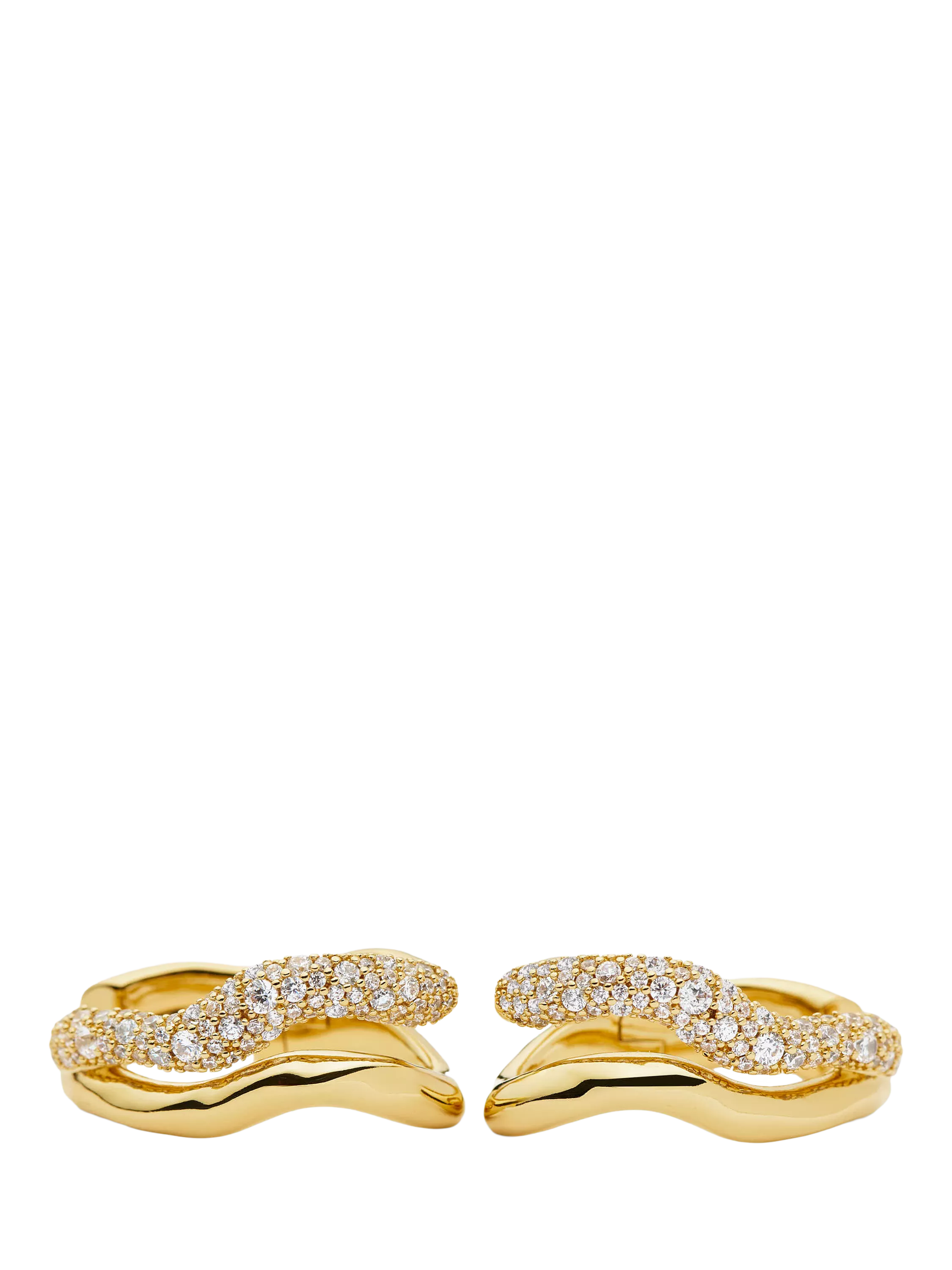 Missoma double hoop earrings gold medium, imported from the UK