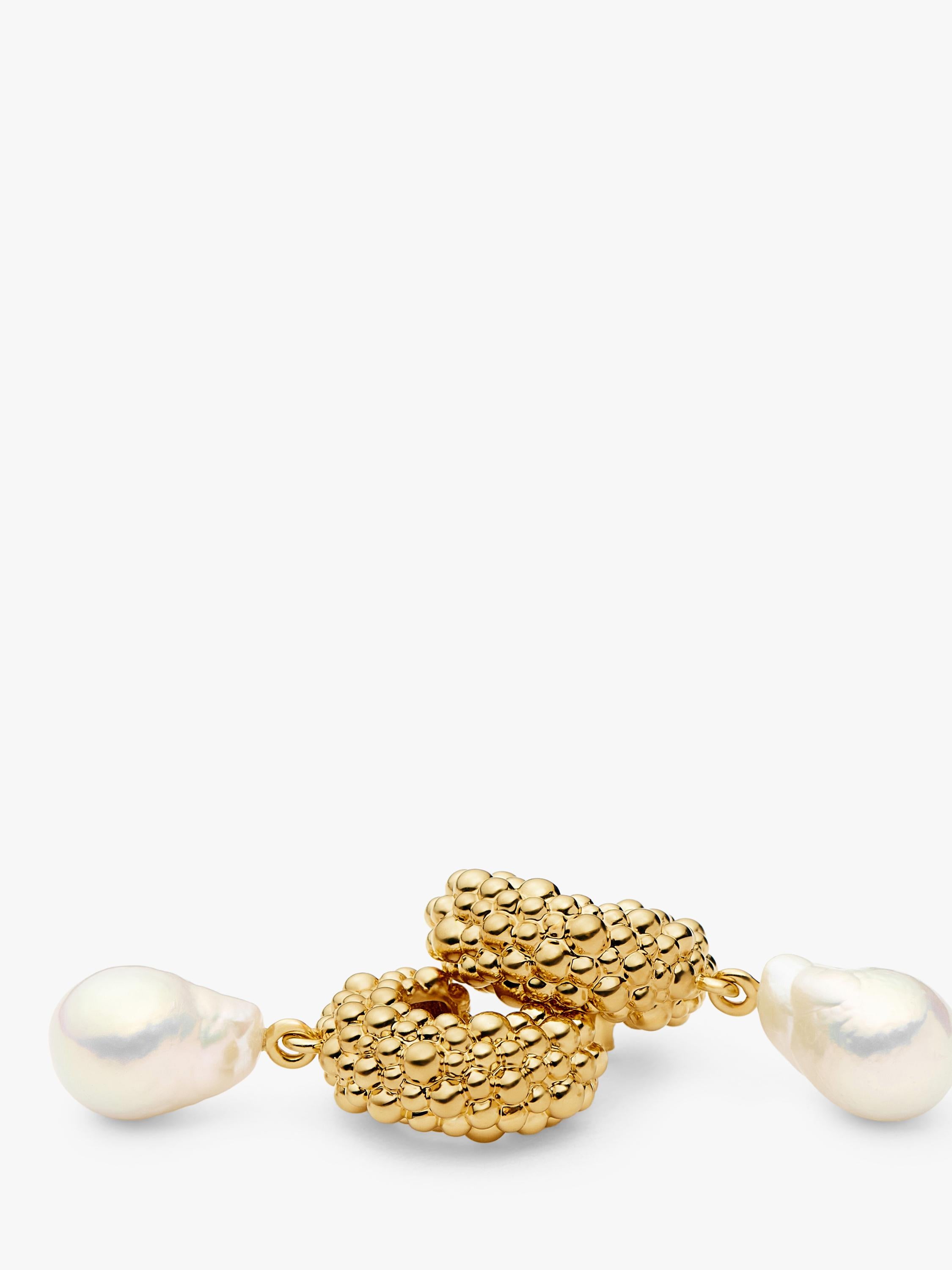 Missoma Baya Pearl Drop Hoop Earrings (British brand)