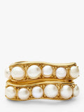 Missoma Ovate Pearl gold hoop earrings (British brand)