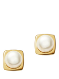 Missoma square pearl stud earrings gold - British product