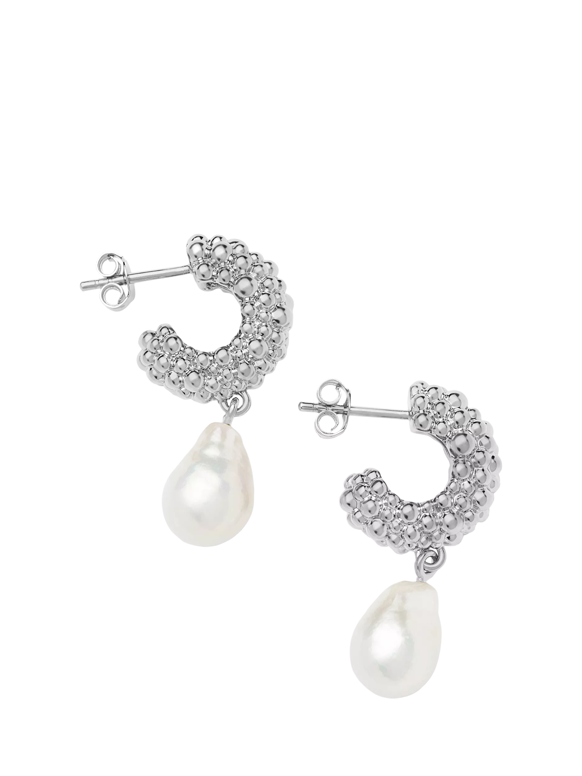 Missoma Baya Pearl Drop Hoop Earrings