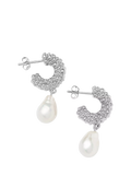 Missoma Baya Pearl Drop Hoop Earrings
