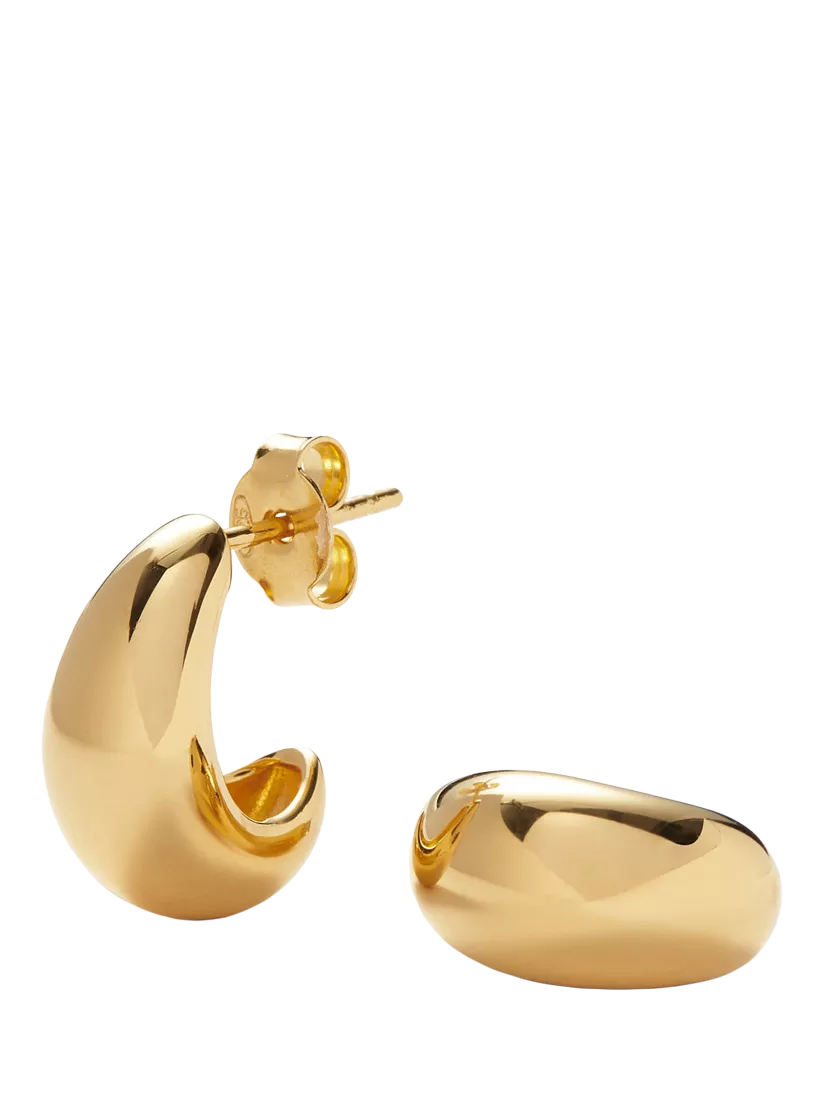 Missoma Savi Dome mini hoop earrings 18ct gold vermeil - British product