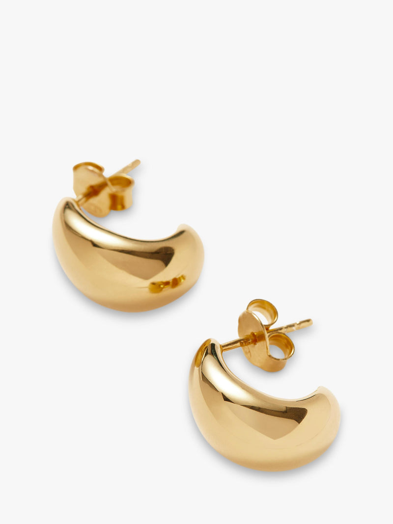 Missoma Savi Dome mini hoop earrings 18ct gold vermeil - British product