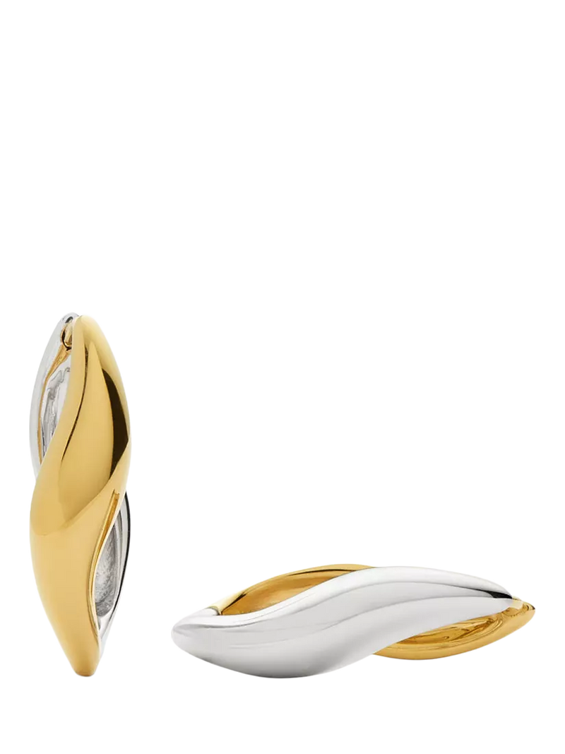 Missoma small hoop earrings mixed metals (British brand)