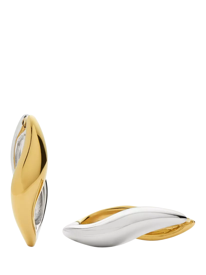 Missoma small hoop earrings mixed metals (British brand)