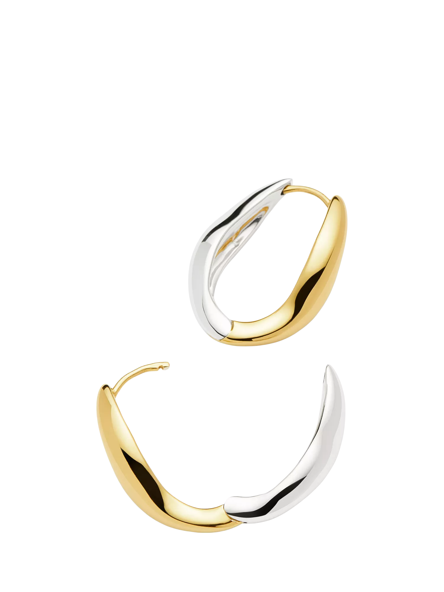 Missoma small hoop earrings mixed metals (British brand)