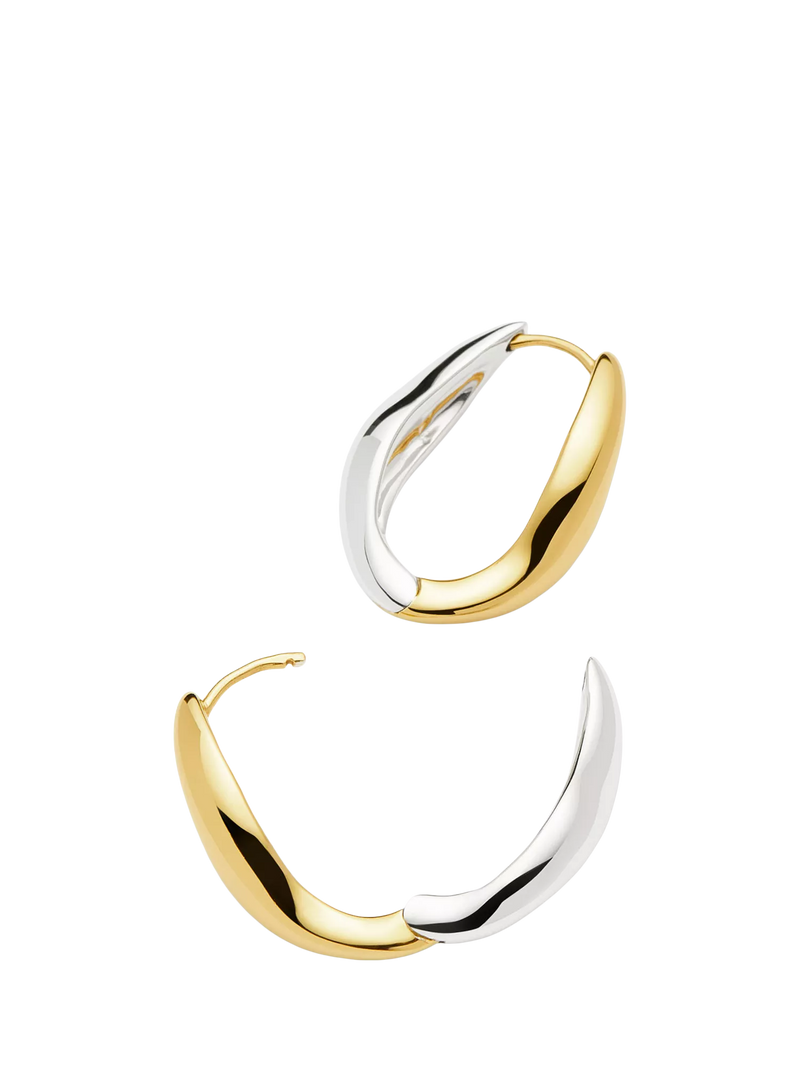 Missoma small hoop earrings mixed metals (British brand)