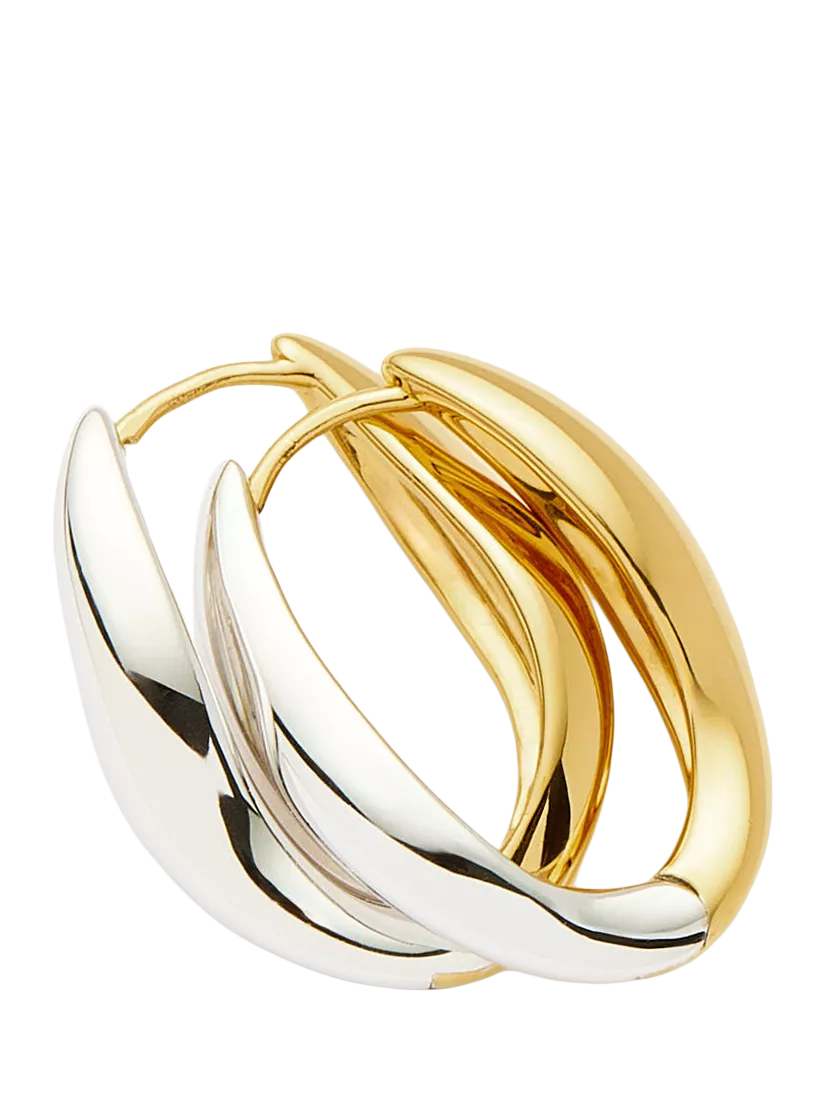 Missoma small hoop earrings mixed metals (British brand)