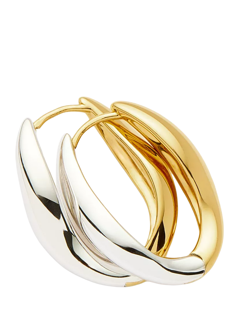 Missoma small hoop earrings mixed metals (British brand)
