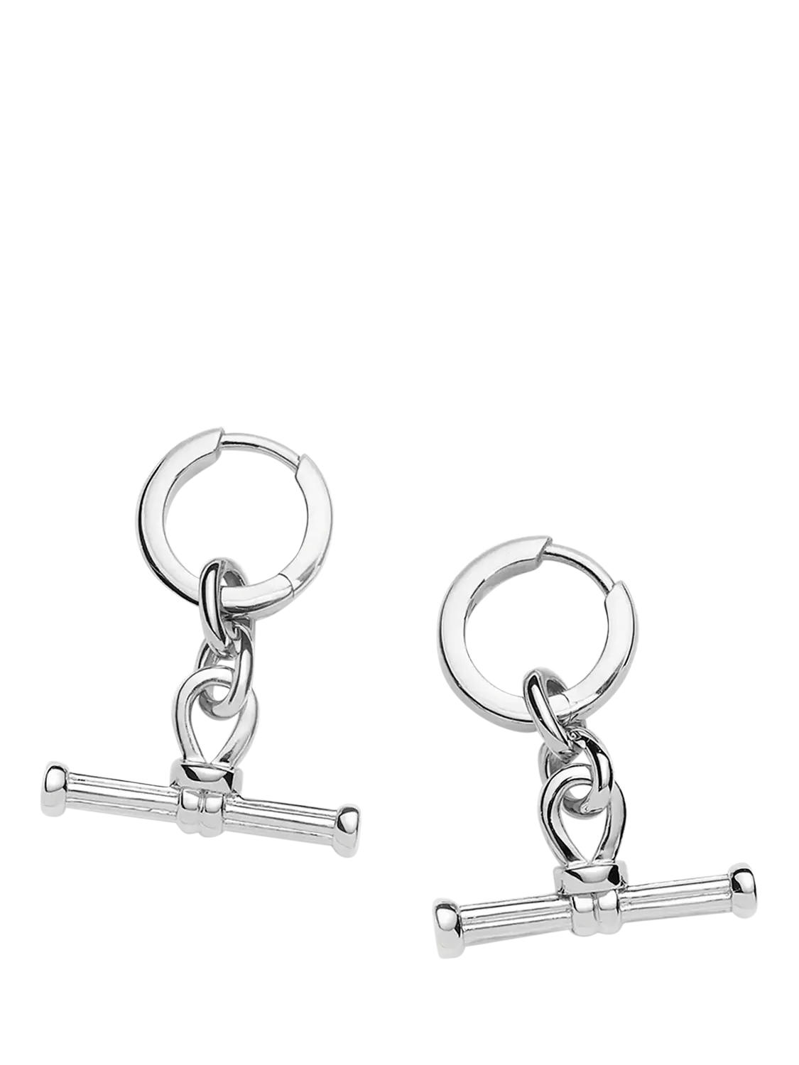 Missoma T-Bar Charm Huggie Hoop Earrings