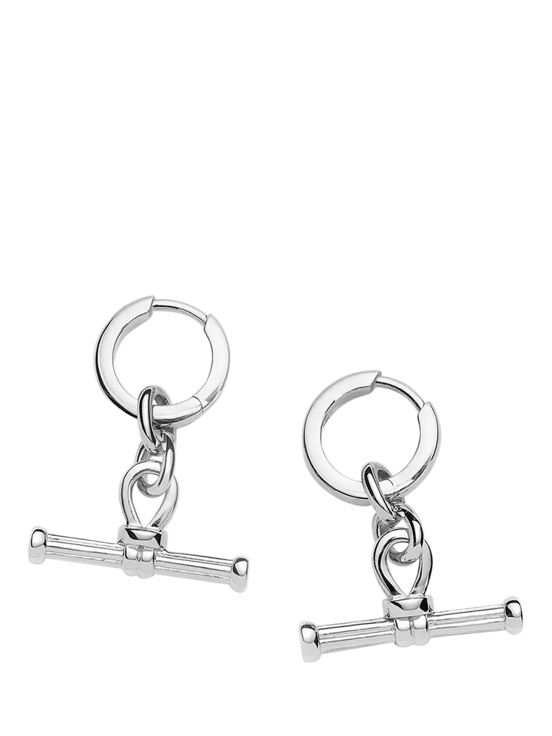 Missoma T-Bar Charm Huggie Hoop Earrings