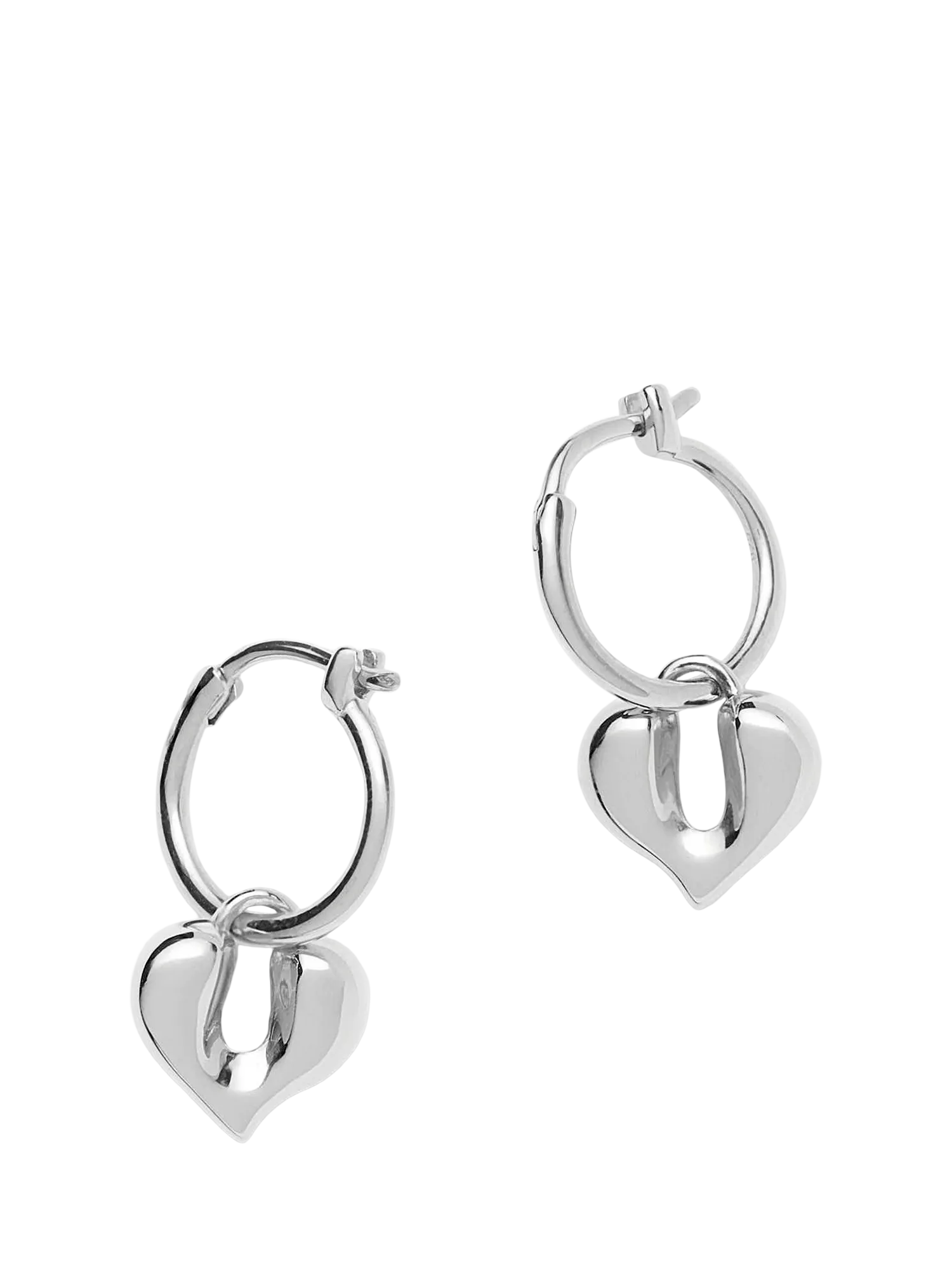 Missoma Heart Charm Hoop Earrings