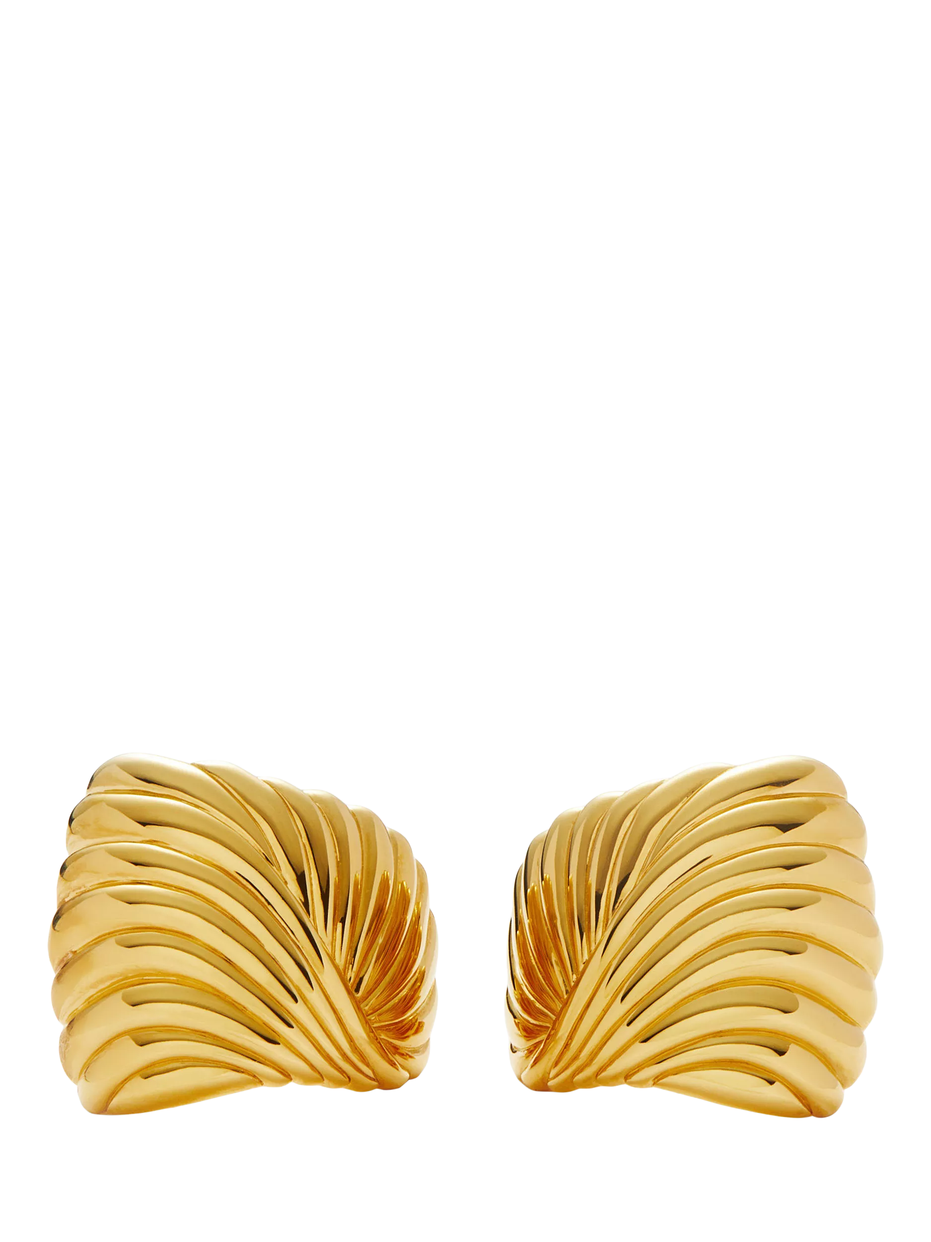 Missoma gold ripple stud earrings (British brand)