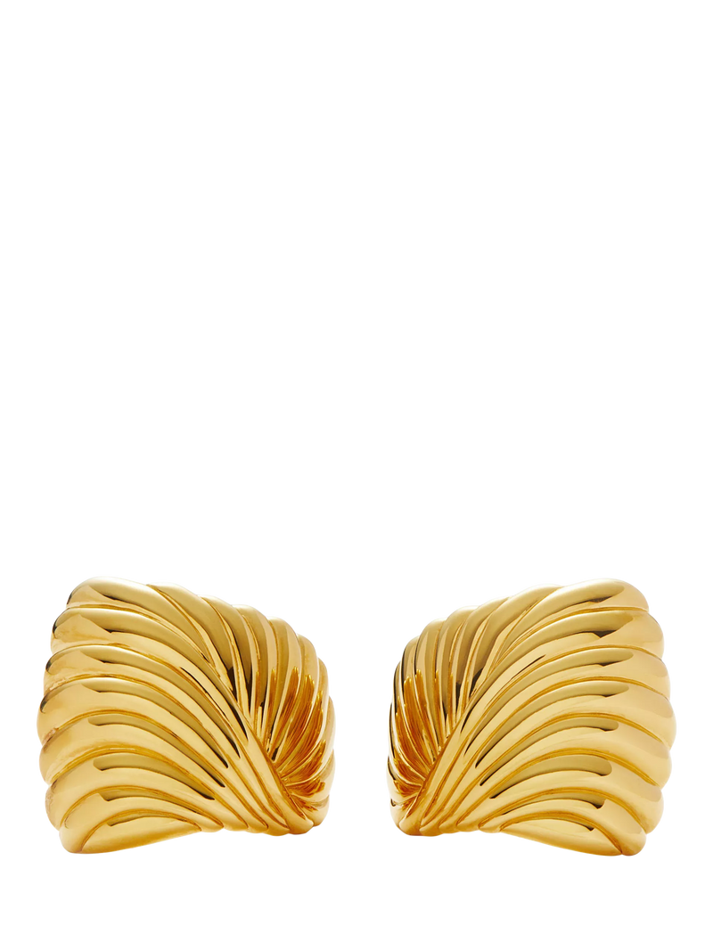 Missoma gold ripple stud earrings (British brand)