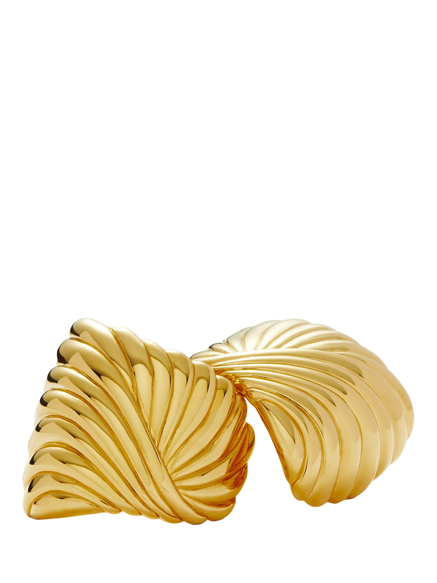 Missoma gold ripple stud earrings (British brand)