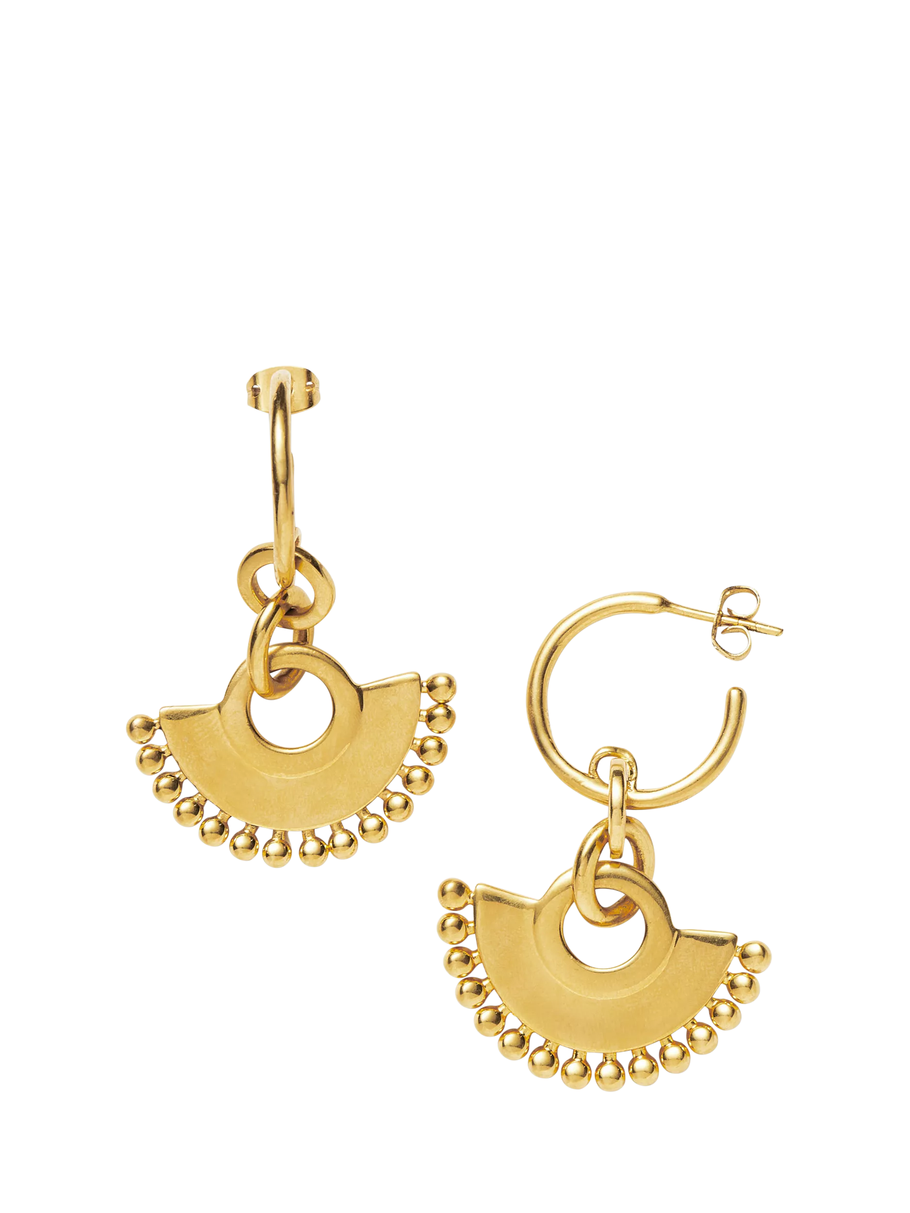 Missoma Zenyu chandelier hoop earrings gold plated (British brand)