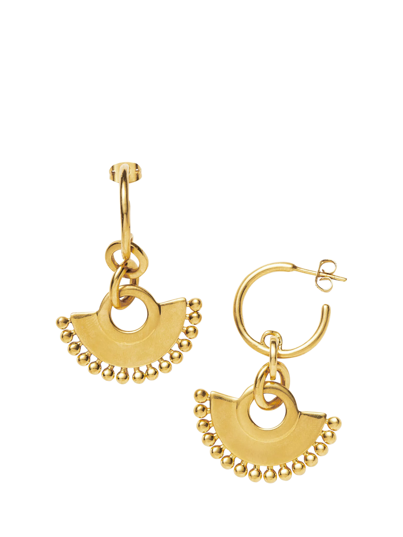 Missoma Zenyu chandelier hoop earrings gold plated (British brand)