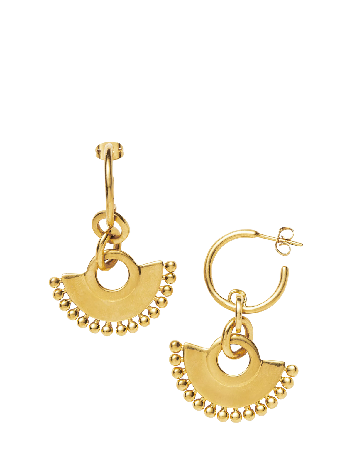 Missoma Zenyu chandelier hoop earrings gold plated (British brand)