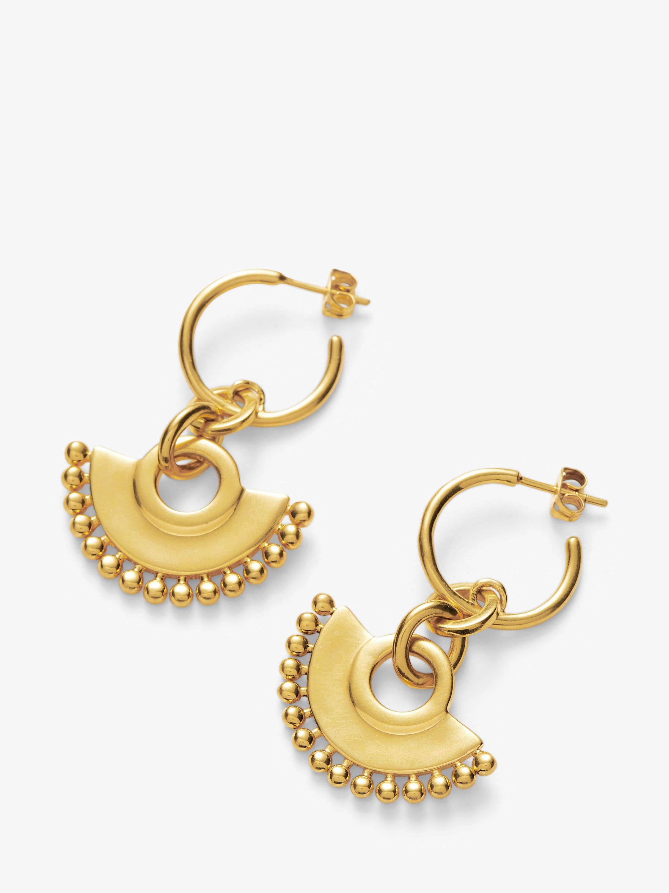 Missoma Zenyu chandelier hoop earrings gold plated (British brand)