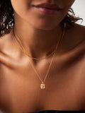 Missoma Birthstone Ridged Pendant Necklace gold vermeil amethyst - British product