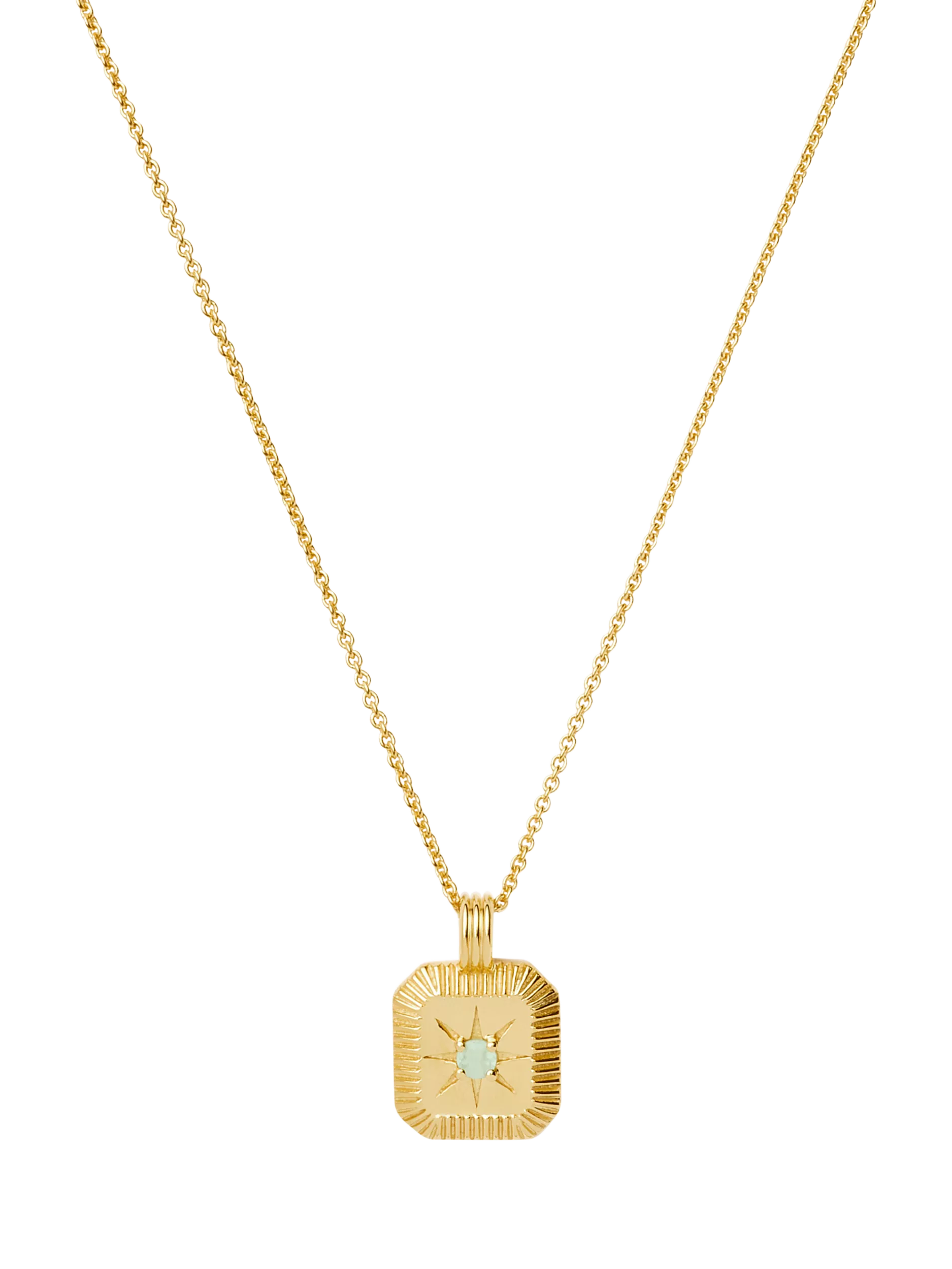 Missoma Amethyst Birthstone Ridged Pendant Necklace