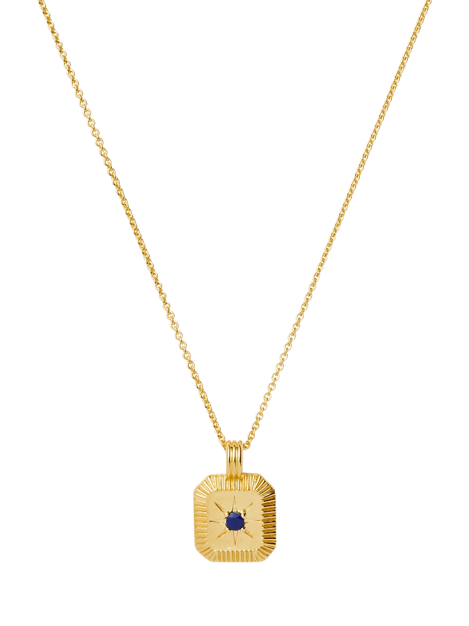Missoma Amethyst Birthstone Ridged Pendant Necklace