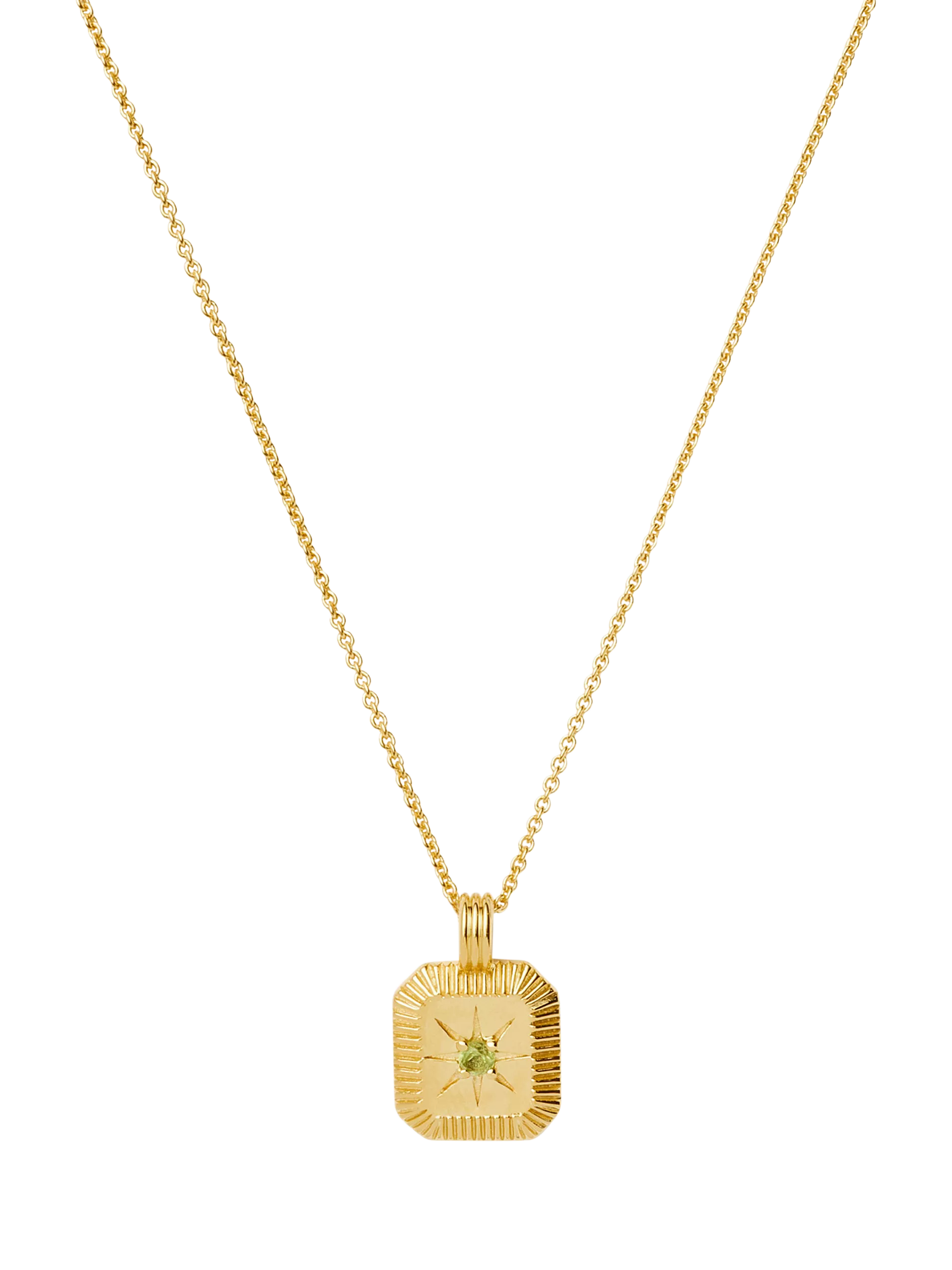 Missoma Amethyst Birthstone Ridged Pendant Necklace