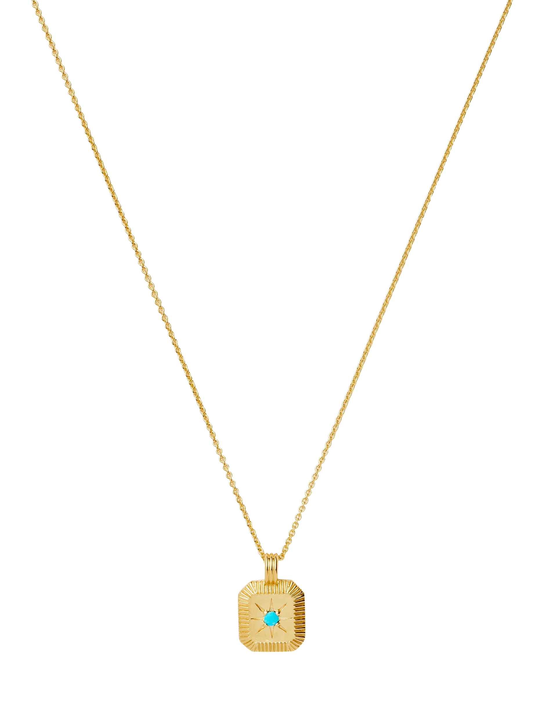 Missoma Amethyst Birthstone Ridged Pendant Necklace
