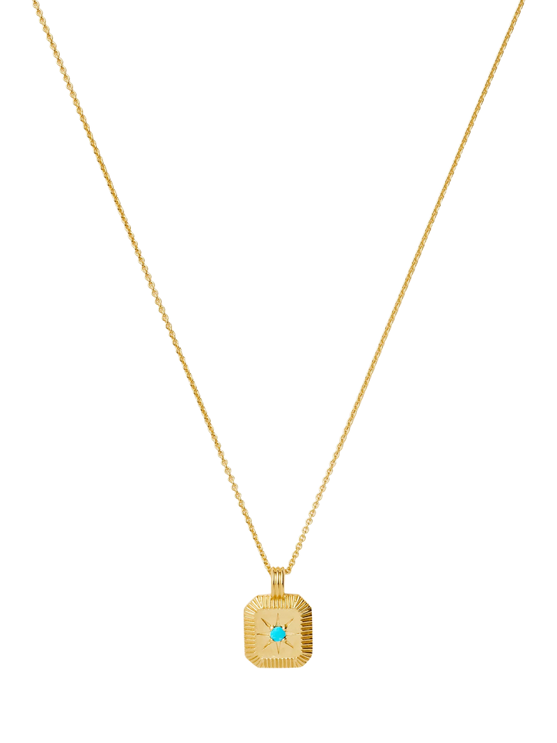 Missoma Amethyst Birthstone Ridged Pendant Necklace