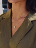 Missoma gold birthstone pendant necklace cubic zirconia (British brand)