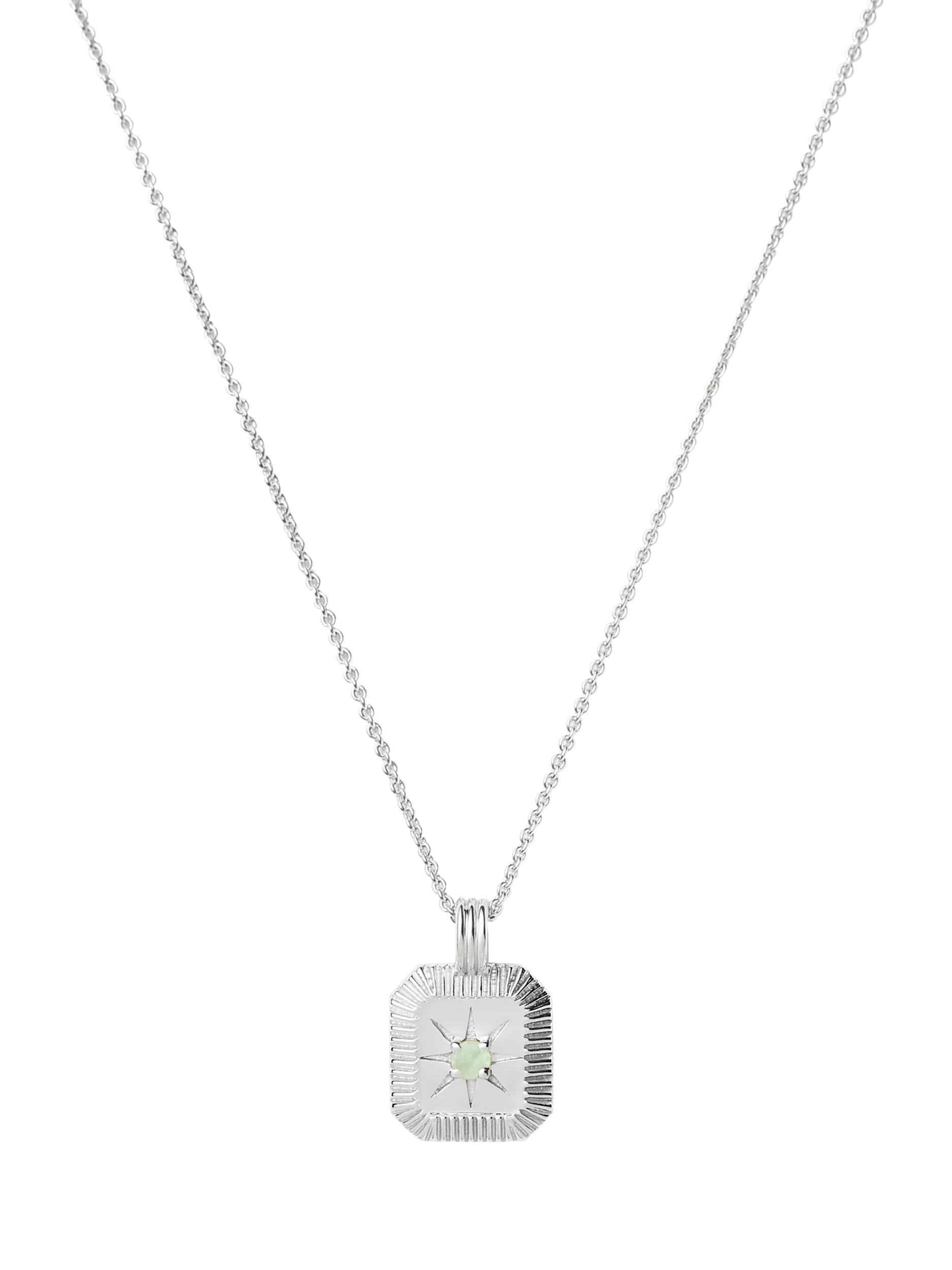 Missoma Birthstone Ridged Pendant Necklace