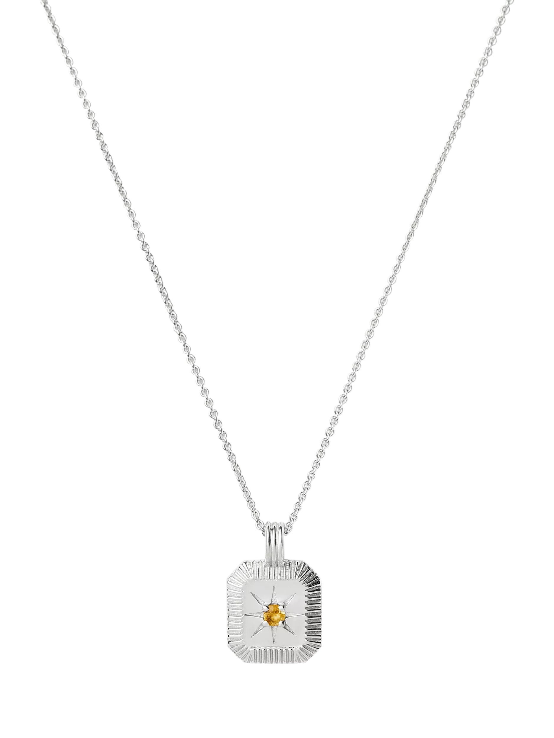 Missoma Birthstone Ridged Pendant Necklace