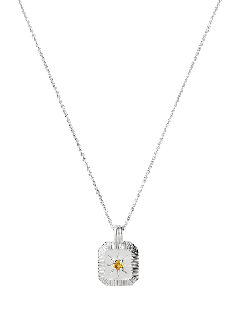 Missoma Birthstone Ridged Pendant Necklace