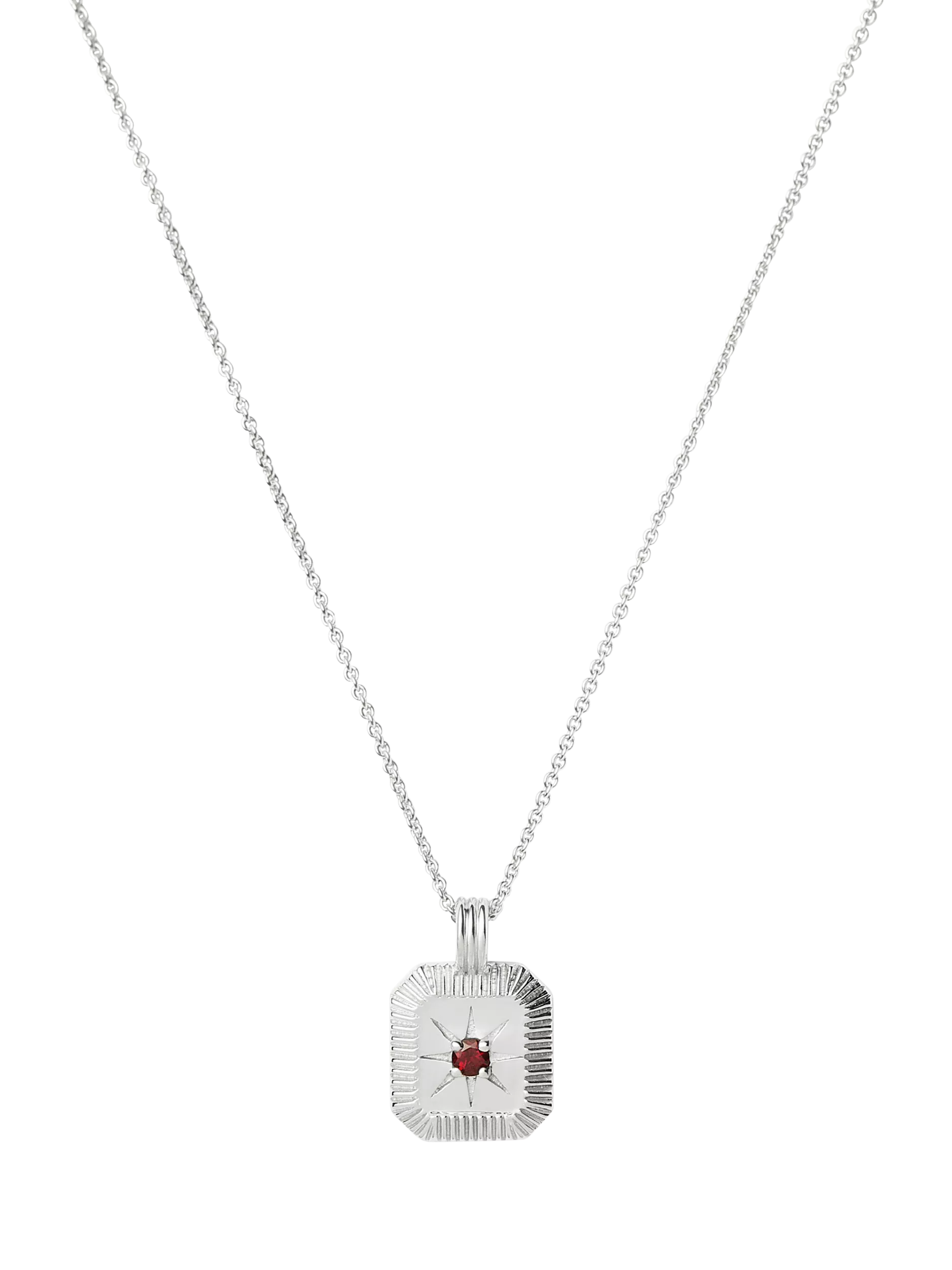 Missoma Birthstone Ridged Pendant Necklace
