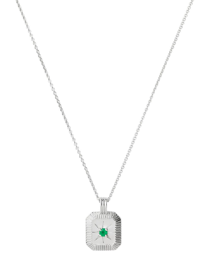 Missoma Birthstone Ridged Pendant Necklace